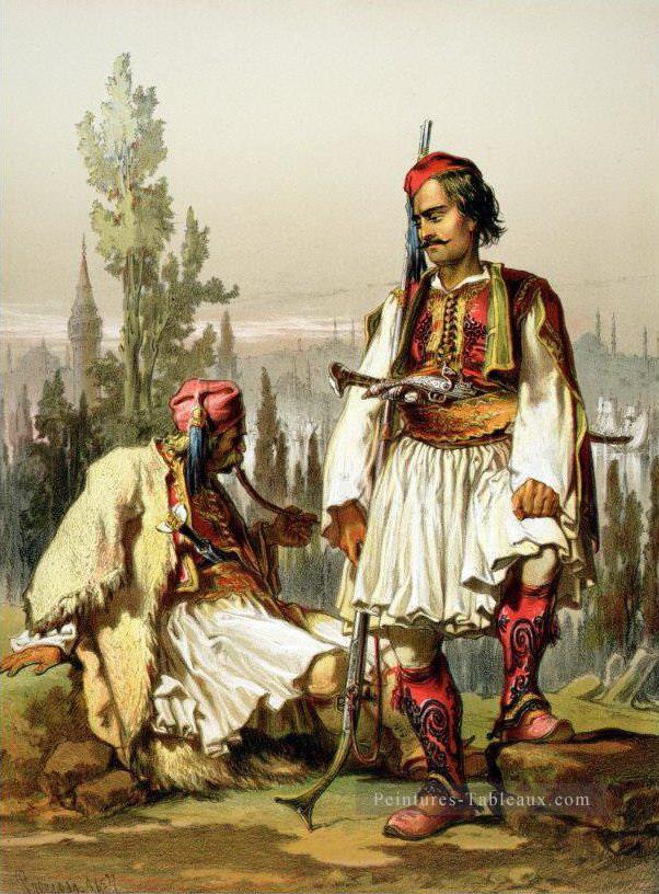 Mercenaires albanais dans l’armée ottomane Amadeo Preziosi néoclassicisme romanticisme Peintures à l'huile